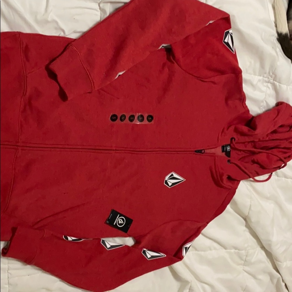 Red Volcom Zip up